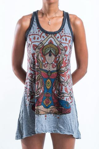Womens Chakra Love Tank Dress - HalfMoonMusic