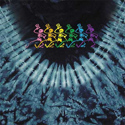 Grateful Dead Shakedown Skeletons Tie-Dye T-Shirt - HalfMoonMusic