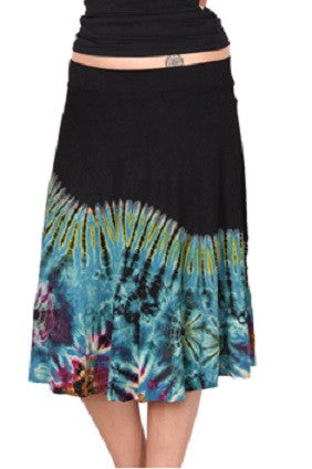 Ombre Tie Dye Skirt - HalfMoonMusic