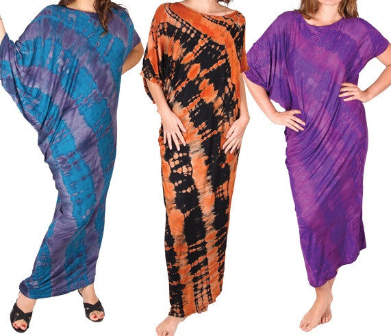 Womens Breezy Tie-Dye Maxi Dress - HalfMoonMusic