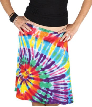 Tie Dye Knee Length Skirt - HalfMoonMusic