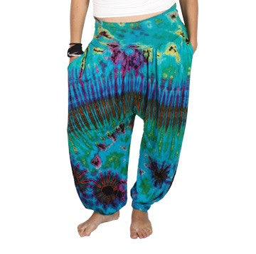 Women's Spandex Tie-Dye Cuff Ankle Harla Pants - HalfMoonMusic