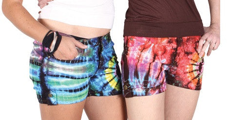 Tie Dye Mandu Jean Shorts - HalfMoonMusic