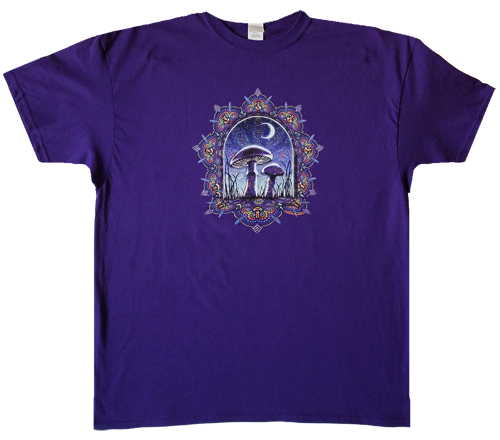 Men's Mushroom Mandala T-Shirt - HalfMoonMusic