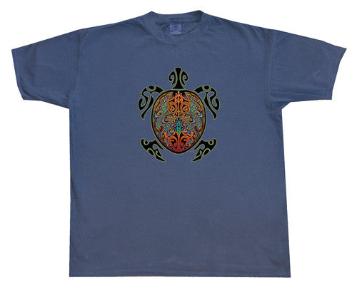 Mens Tribal Turtle T-Shirt - HalfMoonMusic