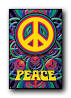 Peace Sign Black Light Poster - HalfMoonMusic