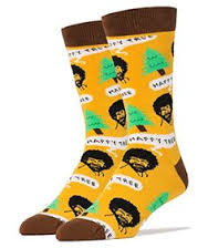 Women's Bob Ross Happy Tree Socks - HalfMoonMusic