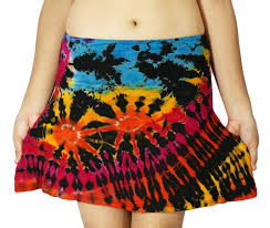 Tie Dye Spandex Miniskirt - HalfMoonMusic