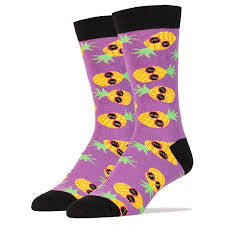 Men's Pineapple Dude Socks - HalfMoonMusic