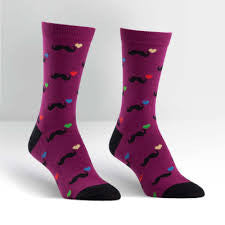 Women's Mustache Socks - HalfMoonMusic
