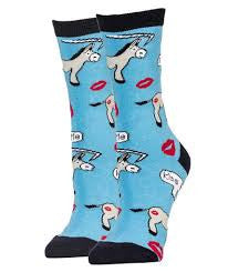 Women's Kiss My Ass Socks - HalfMoonMusic