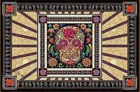 Sugar Skull Art Tapestry - HalfMoonMusic