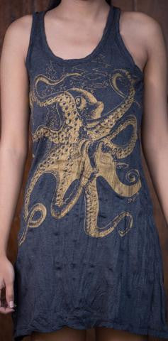 Womens Octopus Tank Dress - HalfMoonMusic