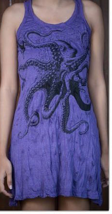 Womens Octopus Tank Dress - HalfMoonMusic