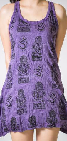 Womens Multi Ohm Ganesh Tank Dress - HalfMoonMusic