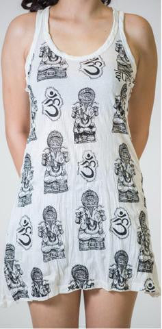 Womens Multi Ohm Ganesh Tank Dress - HalfMoonMusic