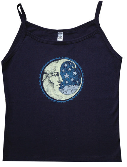 Women's Moon Art Print Tank Top - HalfMoonMusic