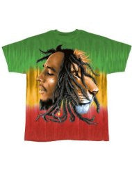 Bob Marley Profiles Tie Dye t-shirt - HalfMoonMusic