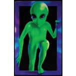 Alien Visitor Blacklight Poster - HalfMoonMusic