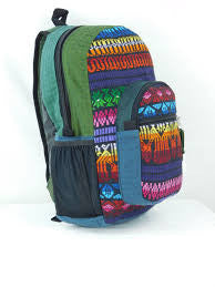 Basket Weave with Hand Woven Front Backpack - HalfMoonMusic
