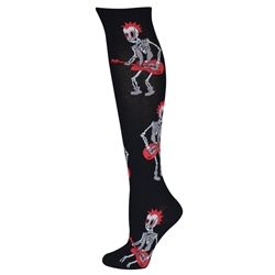 Womens Mohawk Rock Knee High Socks - HalfMoonMusic