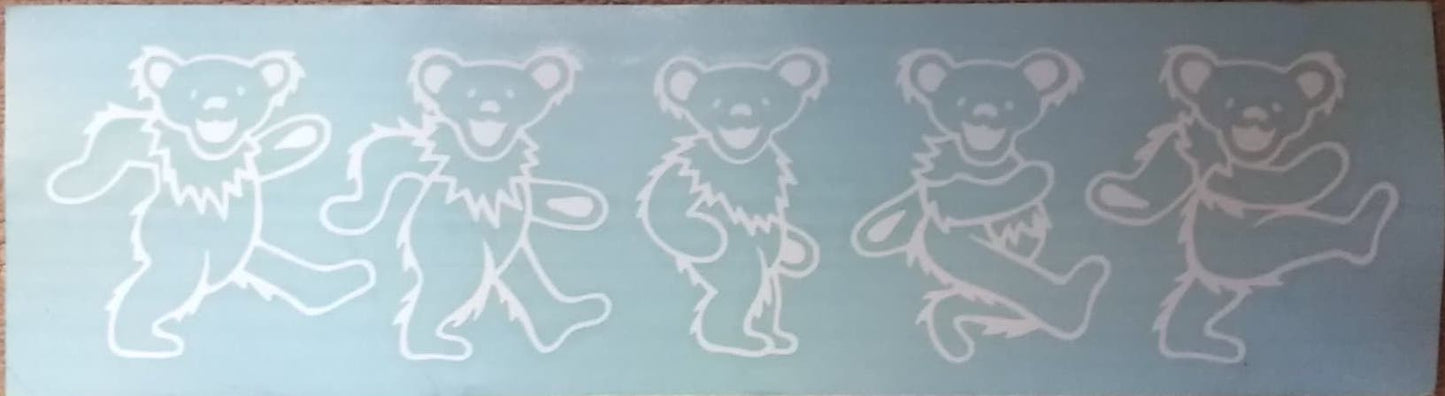 Bear Decal Rub On Sticker - HalfMoonMusic