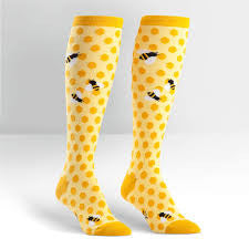 Women's Bee's Knee's Socks - HalfMoonMusic