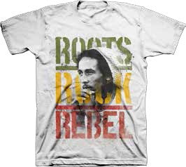 Bob Marley Roots Rock Rebel T-Shirt - HalfMoonMusic