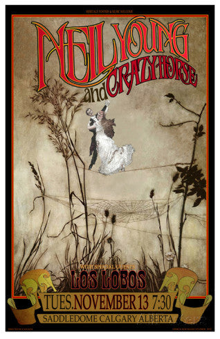 Neil Young & Crazy Horse Calgary Nouveau Art Print - HalfMoonMusic