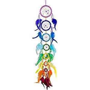 Beaded Chakra Dreamcatcher - HalfMoonMusic