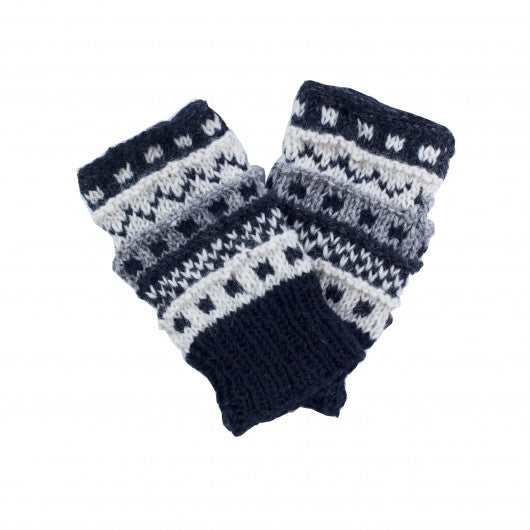 Knit Fingerless Hand Warmers - HalfMoonMusic