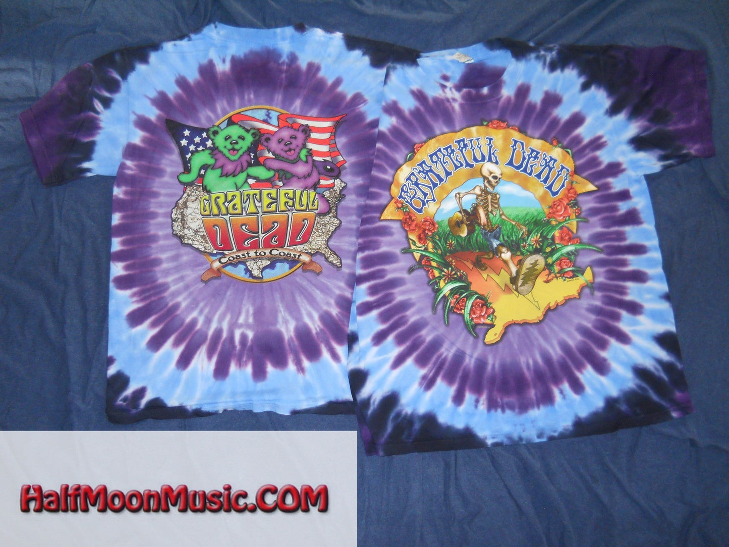 Grateful Dead Coast To Coast Tie-Dye T-Shirt - HalfMoonMusic