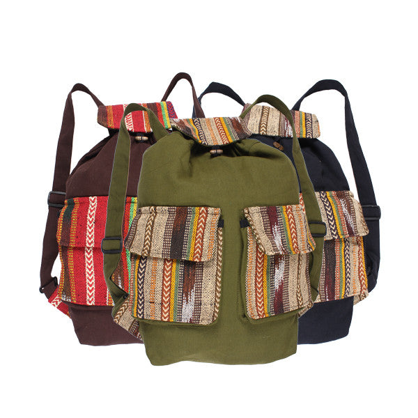 Double Front Pocket Bag Backpack - HalfMoonMusic