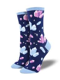 Women's Crystal Clear Crew Socks - HalfMoonMusic