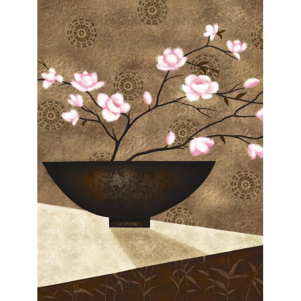 Cherry Blossom In Bowl Jo Parry Art Print - HalfMoonMusic