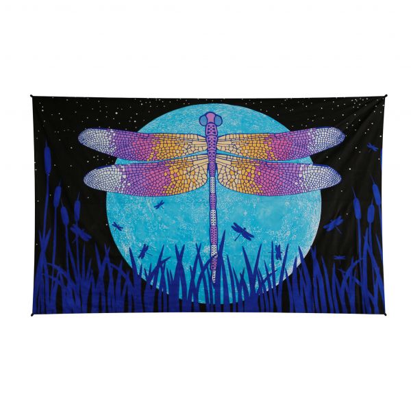 Glow in the Dark Dragonfly Tapestry - HalfMoonMusic