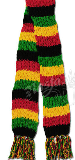Rasta Knit Scarf - HalfMoonMusic