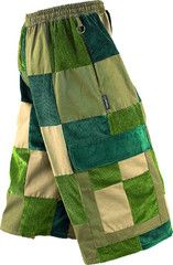 Patchwork Shorts With Cargo Pocket - HalfMoonMusic