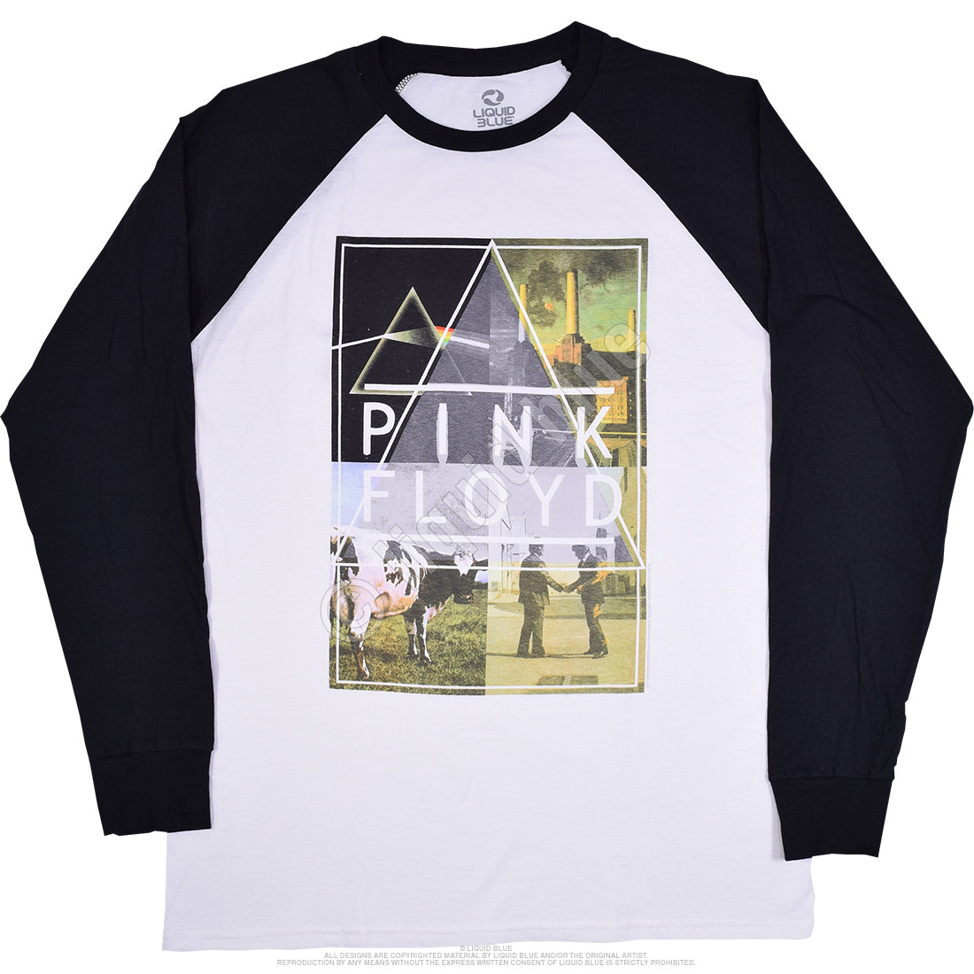 Men's Pink Floyd Classics Long Sleeve Raglan Shirt - HalfMoonMusic