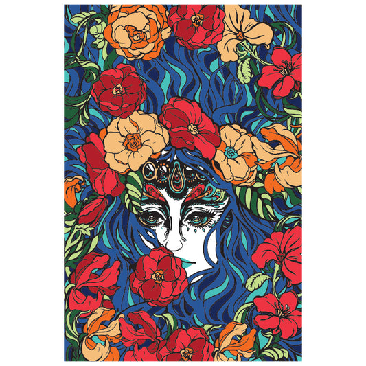Lady Butterfly Tapestry - HalfMoonMusic