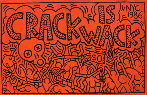 11x17 Keith Haring Crack Is Wack Countertop Poster - HalfMoonMusic