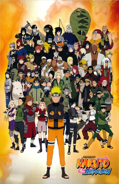 11x17 Naruto Shippuden Orange Countertop Poster - HalfMoonMusic