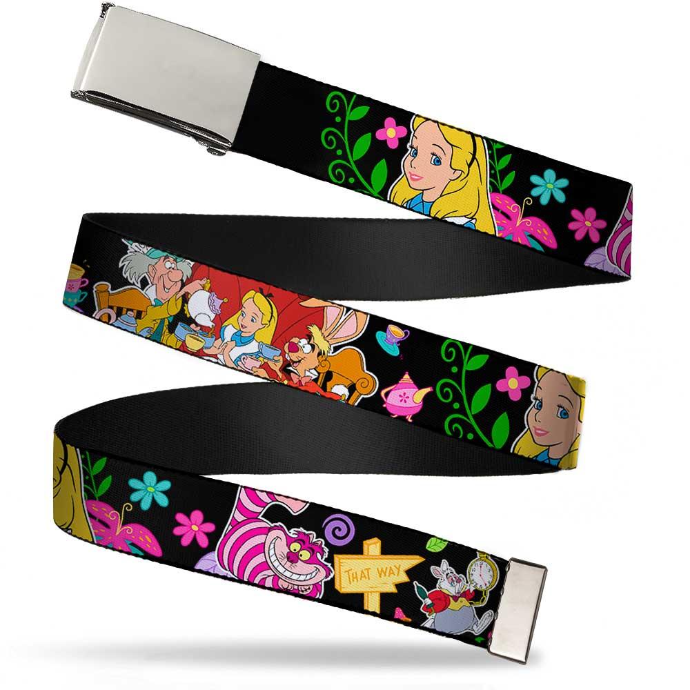 Alice In Wonderland Clamp Buckle Belt - HalfMoonMusic