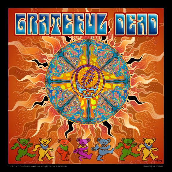 Grateful Dead Sun Mike DuBois Art Print - HalfMoonMusic