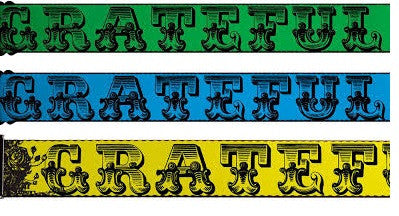 Grateful Dead Text Guitar Strap (Assorted Colors) - HalfMoonMusic
