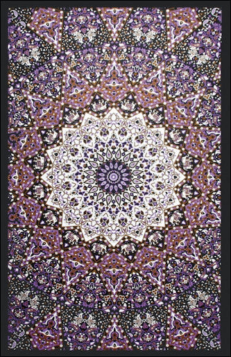 Glow in the Dark Indian Star Tapestry - HalfMoonMusic