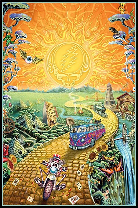 Grateful Dead Golden Road Poster - HalfMoonMusic