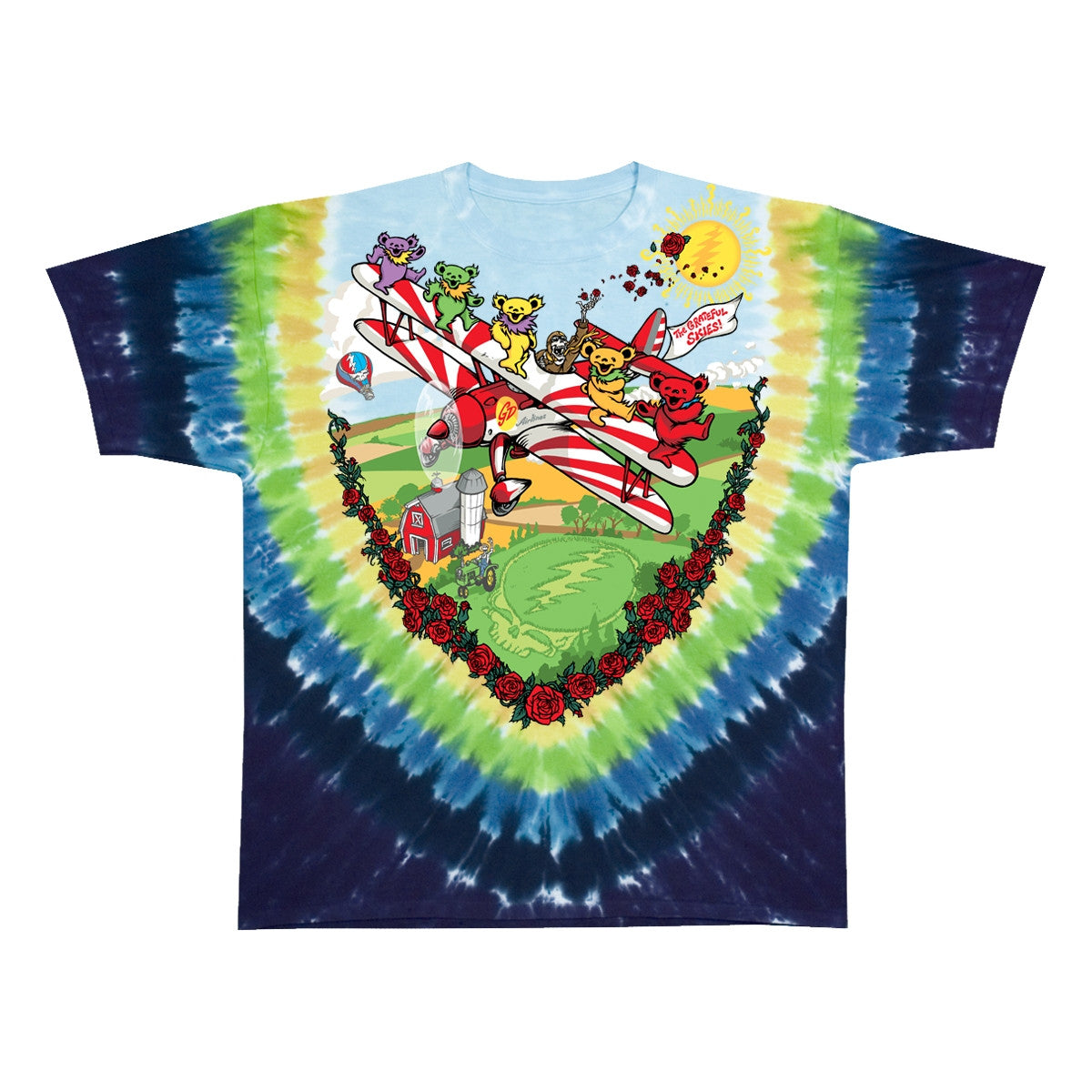 Grateful Dead Biplane Bears Youth T-shirt - HalfMoonMusic