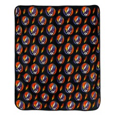 Grateful Dead Steal Your Face Jumble Fleece Blanket - HalfMoonMusic
