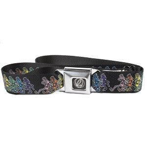 Grateful Dead Dancing Skeletons Seatbelt Buckle Belt - HalfMoonMusic